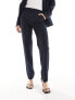 Mango tailored cigarette trousers in navy