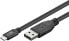 Wentronic USB 2.0 Cable (USB-C to USB A) - Black - 3m - 3 m - USB C - USB A - USB 2.0 - 480 Mbit/s - Black