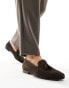 Фото #4 товара Walk London Trent Tassel Loafers In Brown Suede