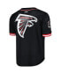 ფოტო #2 პროდუქტის Men's Bijan Robinson Black Atlanta Falcons Mesh Baseball Button-Up T-shirt