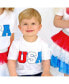 Фото #4 товара Little and Big Boys and Girls USA Patch Short Sleeve T-Shirt
