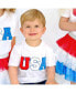 Little and Big Boys and Girls USA Patch Short Sleeve T-Shirt