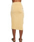 Chaser Electric Slinky Rib Ruched Midi Skirt Women's