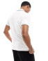 Calvin Klein stretch pique tipped polo in white Hellweiß, L - фото #3