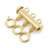 Gold-plated separating clasp for 3 chains and bracelets