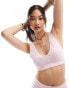 Free People seamless scoop neck bralet in baby pink