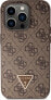 Guess Etui Guess GUHCP14LP4TDSCPW Apple iPhone 14 Pro hardcase Crossbody 4G Metal Logo brązowy/brown