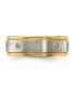 Stainless Steel Brushed Yellow IP-plated 8.00mm Band Ring