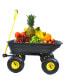 Folding Poly Garden Dump Truck, 10" Pneumatic Tires, 300 lb Capacity