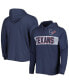 Фото #1 товара Men's Navy Distressed Houston Texans Field Franklin Hooded Long Sleeve T-shirt