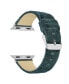 Men's and Women's Apple Moss Green Wool Velvet, Leather, Stainless Steel Replacement Band 44mm