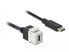 Фото #4 товара Delock 86399 - Flat - Black - White - USB C - USB C - Female - Male