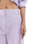 Mango oversized stripe co-ord trousers in lilac