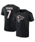 ფოტო #2 პროდუქტის Men's Bijan Robinson Black Atlanta Falcons Icon Name and Number T-shirt