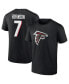 Фото #2 товара Men's Bijan Robinson Black Atlanta Falcons Icon Name and Number T-shirt