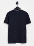 Fred Perry twin tipped logo polo in navy/white