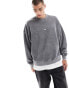 Bershka textured sweatshirt in washed black