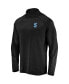 Фото #3 товара Men's Black Seattle Kraken Primary Logo Quarter-Zip Pullover Fleece Jacket