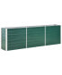 Фото #1 товара Garden Raised Bed Galvanized Steel 94.5"x15.7"x30.3" Green