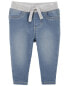 Фото #1 товара Baby Pull-On Knit Denim Pants 3M