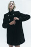 Фото #5 товара Двубортное пальто из смесовой шерсти с высоким воротником ZARA