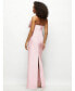 Фото #2 товара Women's Strapless Satin Column Maxi Dress with Over d Handcrafted Bow
