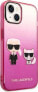 Karl Lagerfeld Etui Karl Lagerfeld do iPhone 14 Plus 6,7" hardcase różowy/pink Gradient Ikonik Karl & Choupette