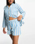 Фото #1 товара Whistles Gracie striped lounge pyjama co-ord in blue