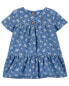 Фото #6 товара Baby Floral Chambray Dress 9M