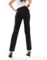 Фото #4 товара Mango slim button waist trouser in black