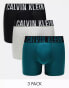 Calvin Klein Intense Power 3 pack boxer brief in black/grey/blue