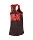 Фото #4 товара Women's Brown Cleveland Browns Tater Tank Top