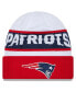 Фото #1 товара Men's White, Red New England Patriots 2023 Sideline Tech Cuffed Knit Hat