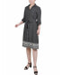 Women's 3/4 Roll Tab Sleeve Belted Shirtdress