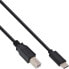 Фото #1 товара InLine USB 2.0 Cable - USB-C male / USB-B male - black - 0.5m