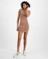 Juniors' Ribbed Knit T-Shirt Dress L - фото #1