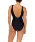 Фото #2 товара Women's Scoop-Neck Athletic One-Piece Swimsuit