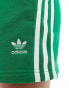 adidas Originals 3 stripe shorts in green