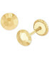 ფოტო #3 პროდუქტის Children's Flat Ball Stud Earrings in 14k Gold