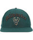 Фото #2 товара Men's Hunter Green Milwaukee Bucks Old English Snapback Hat