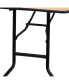 Фото #4 товара Стол складной для банкетов из массива дерева EMMA+OLIVER с прозрачной лакированной верхней панелью