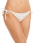 Фото #1 товара Solid & Striped 296859 Women Tenley Metallic Stripe Tie Bikini Bottom Size M