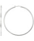 ფოტო #1 პროდუქტის Square Tube Hoop Earrings in 14k Gold Vermeil, 60mm (Also in Sterling Silver)