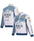 Men's White Ross Chastain Busch Light Twill Driver Uniform Full-Snap Jacket Белый, S - фото #1