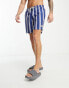 Фото #4 товара PacSun dusty stripe swim shorts in blue