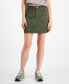 ფოტო #1 პროდუქტის Juniors' Zip-Front Five-Pocket Mini Skirt