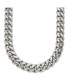 ფოტო #1 პროდუქტის Stainless Steel Polished 24 inch Curb Chain Necklace