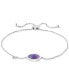 EFFY® Blue Topaz (3-7/8 ct. t.w.) & White Topaz (1/20 ct. t.w.) Bolo Bracelet in Sterling Silver (Also available in Amethyst, Citrine and Green Quartz)