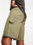 Фото #2 товара Sixth June carpenter denim shorts in khaki