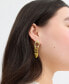 ფოტო #3 პროდუქტის Women's Faux Stone Signature C Buckle Chain Drop Earrings